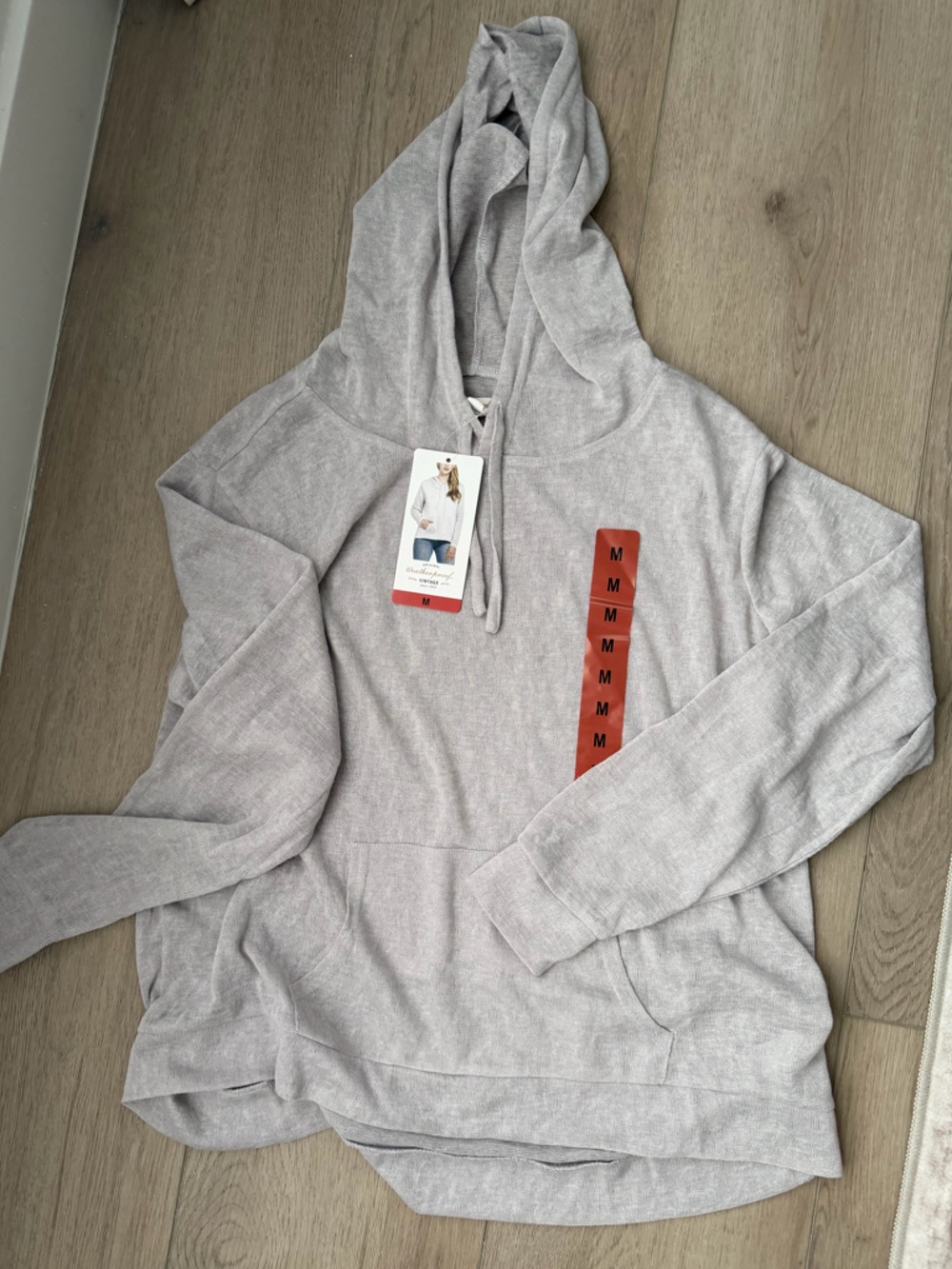 Light Gray Hooded Sweater NWT